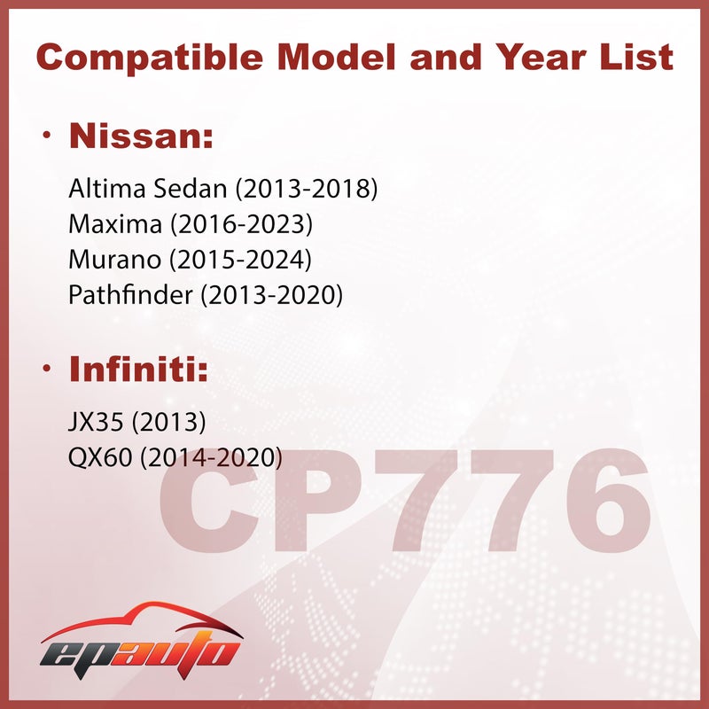EPAuto فلتر هواء المقصورة EPAuto CP776 (CF11776) مع استبدال الكربون النشط لسيارات نيسان ألتيما (2013-2018)، ماكسيما (2016-2023)، مورانو (2015-2024)، باثفايندر (2013-2020)، إنفينيتي QX60 (2014-2020) - Image 2